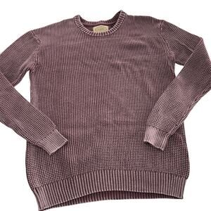 LongJohn & Sons Sweater Mens X Large Tall Pink Red Knit Crew Neck Cotton